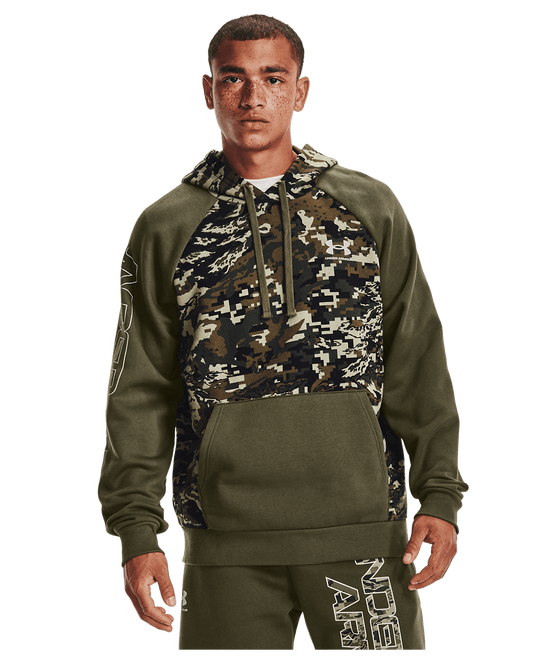 Under Armour Apparel Men's UA Rival Fleece Camo Script Hoodie