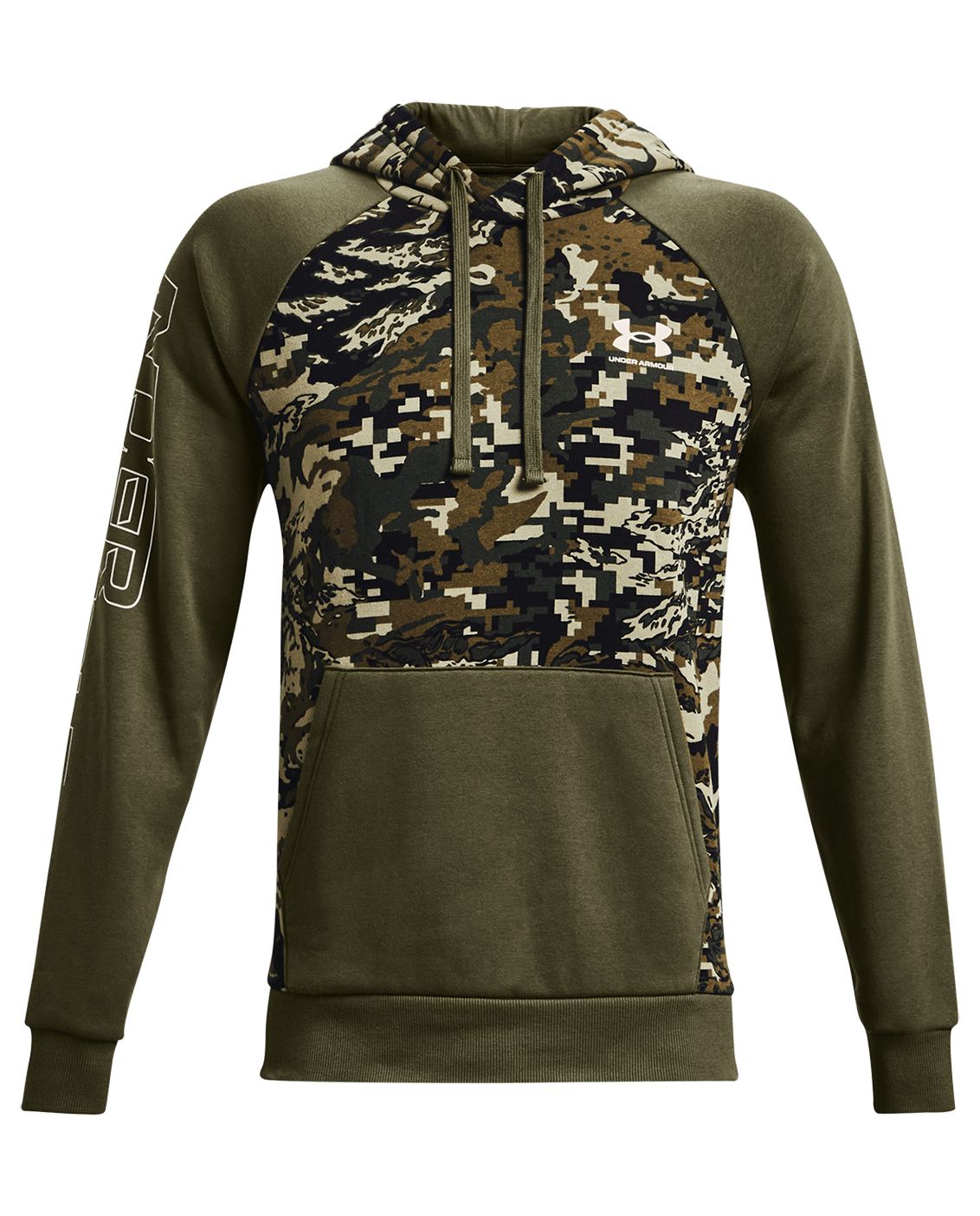 Under Armour Apparel Men's UA Rival Fleece Camo Script Hoodie