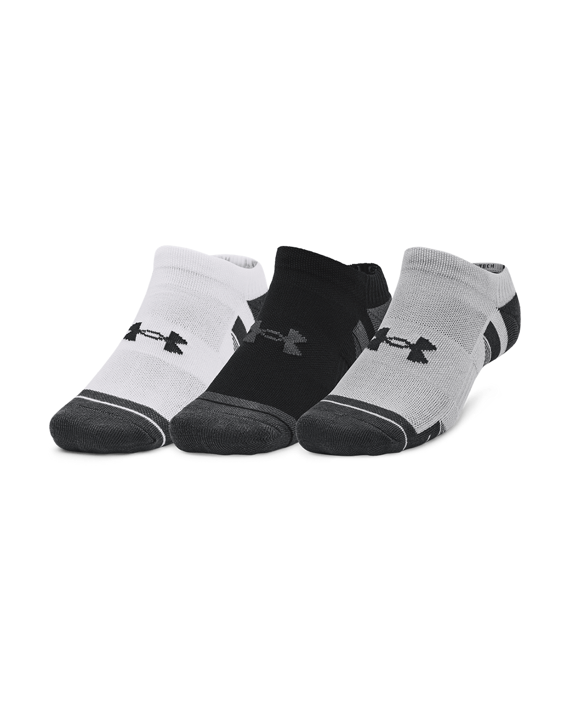 Under Armour Unisex UA Performance Tech 3-Pack No Show Socks