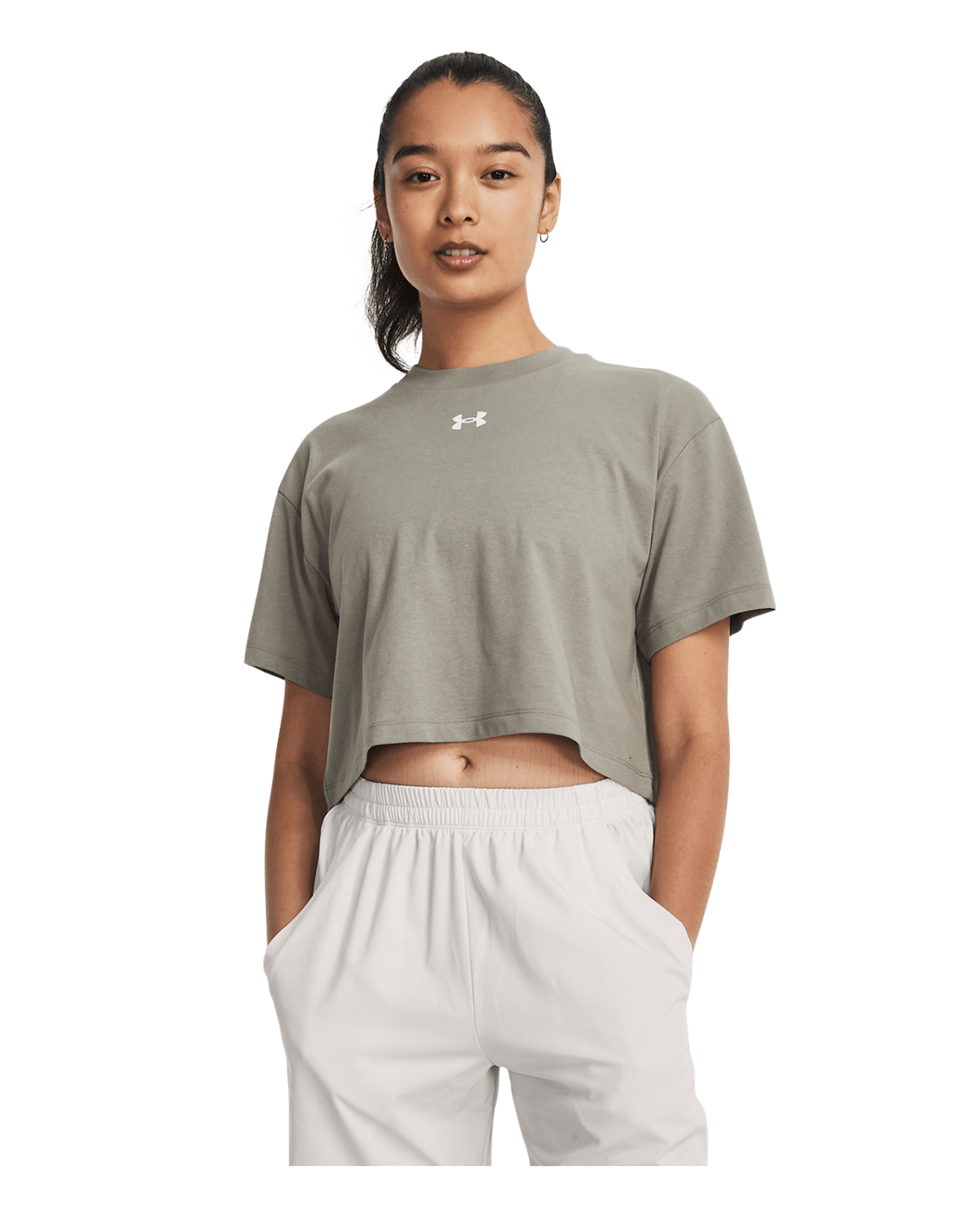 Under Armour Women's UA Crop Logo Short Sleeve