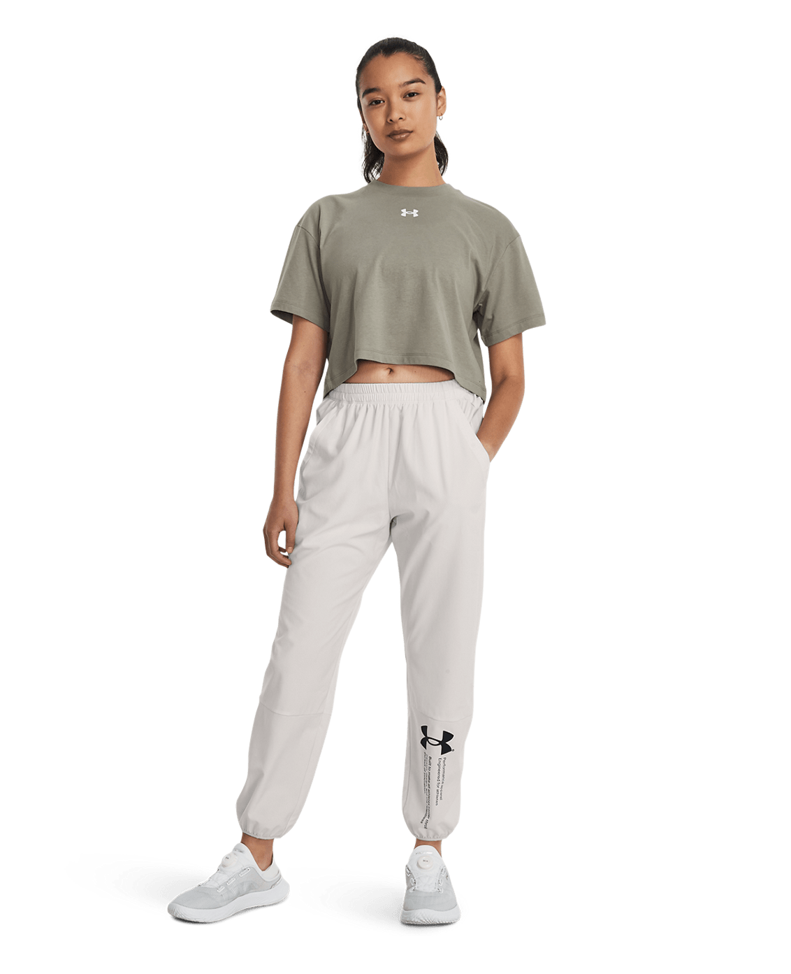 Under Armour Women's UA Crop Logo Short Sleeve
