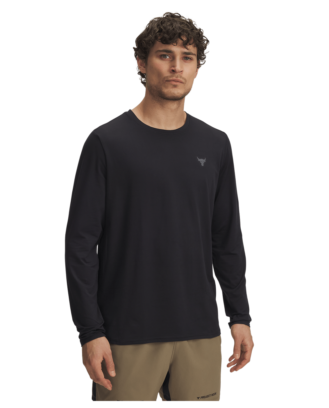 Under Armour Apparel Men's Project Rock Authentic Crew Long Sleeve