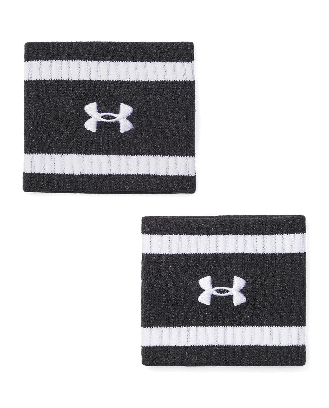 Under Armour Black / White / White / OSFM UA Lightweight Terry Unisex Wrist Bands