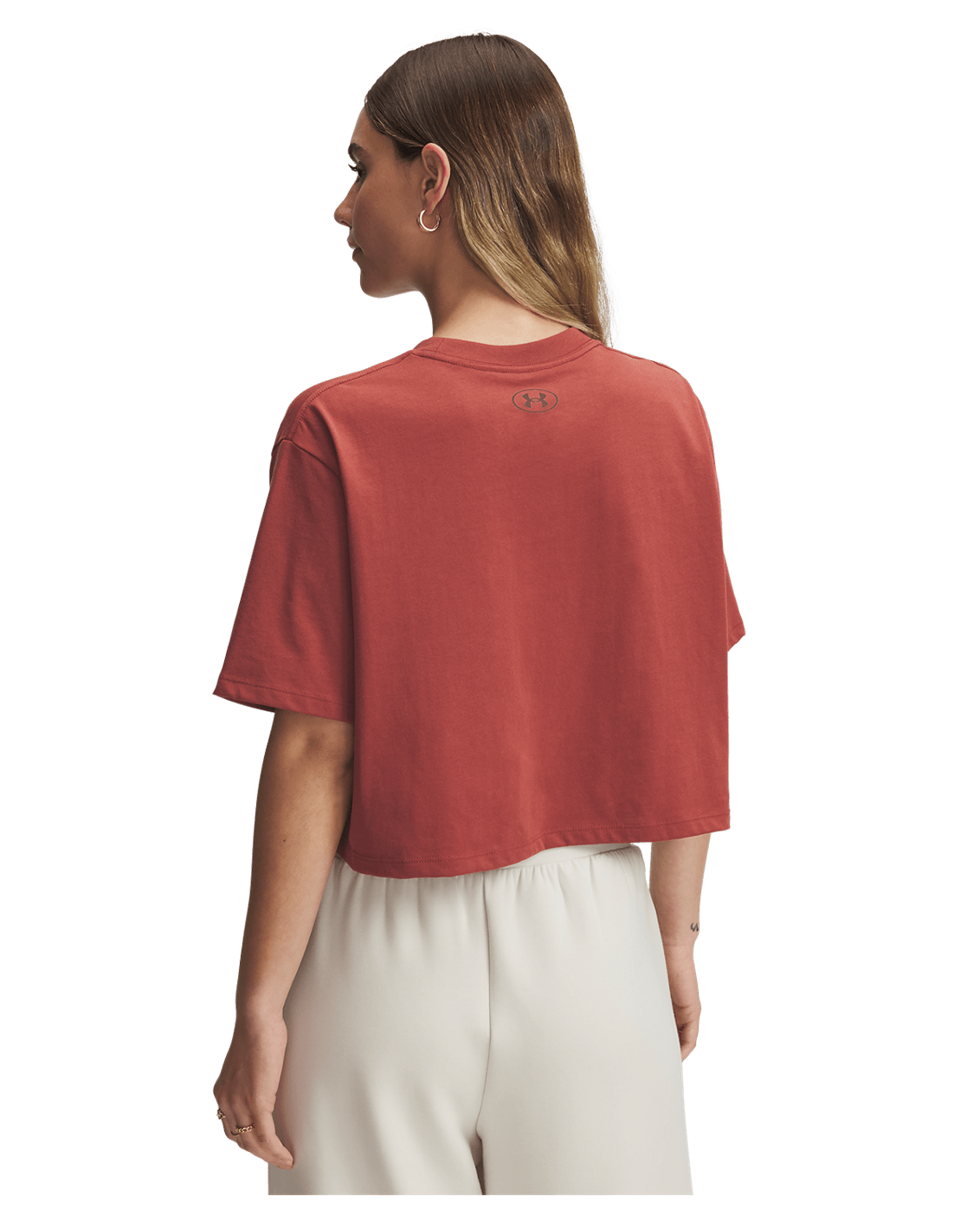 Under Armour Apparel Women's UA Script Boxy Crop Short Sleeve