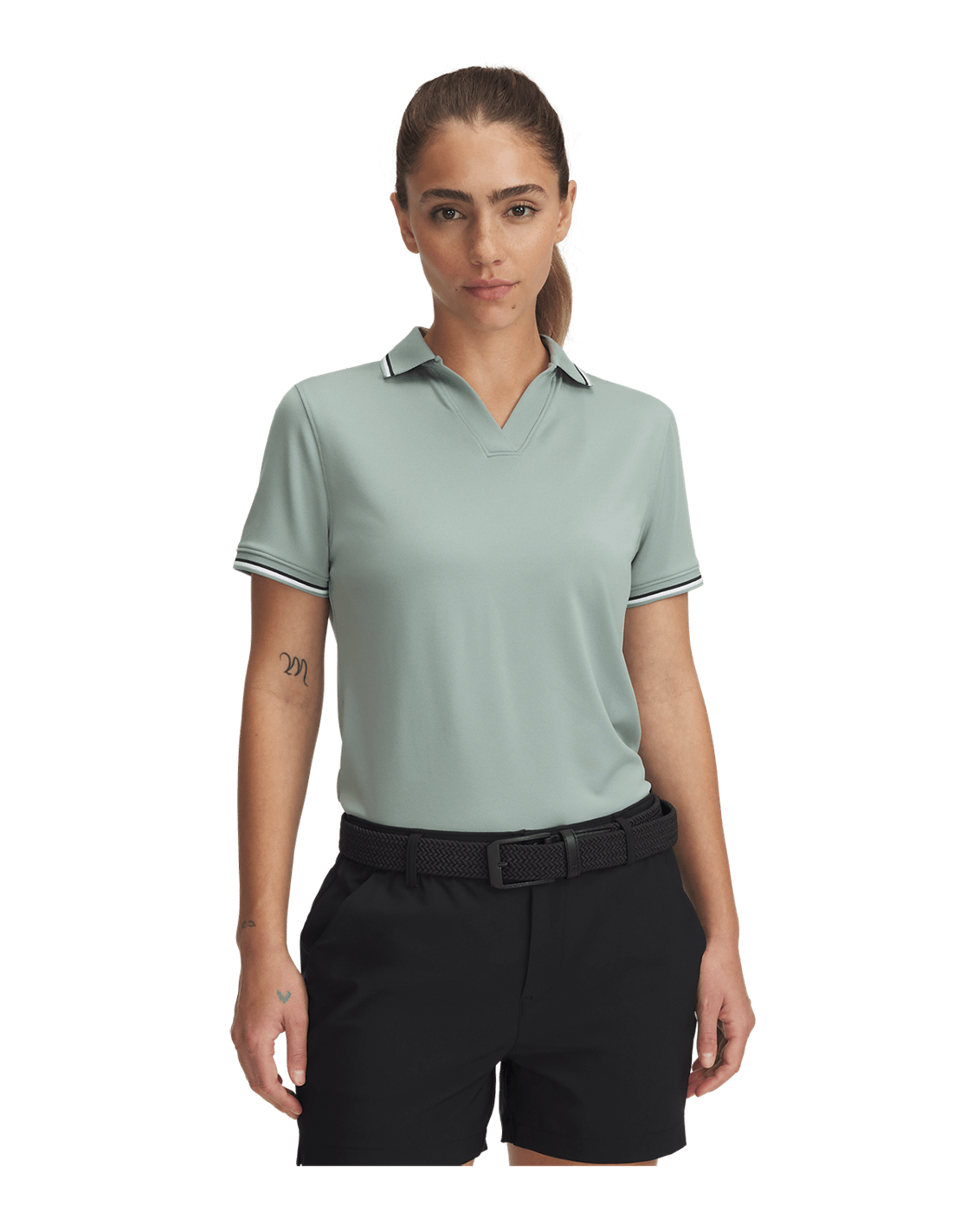 Under Armour Apparel Women's UA Drive Rib Short Sleeve Polo