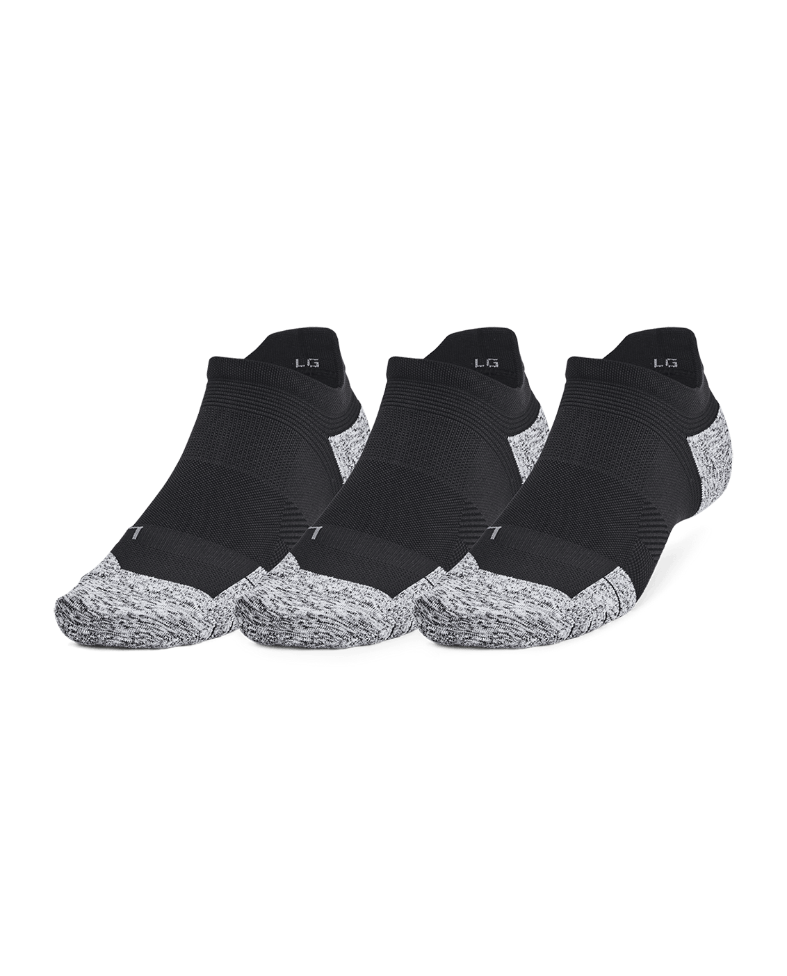 Under Armour UA ArmourDry® Unisex Run Cushion 3-Pack No Show Socks