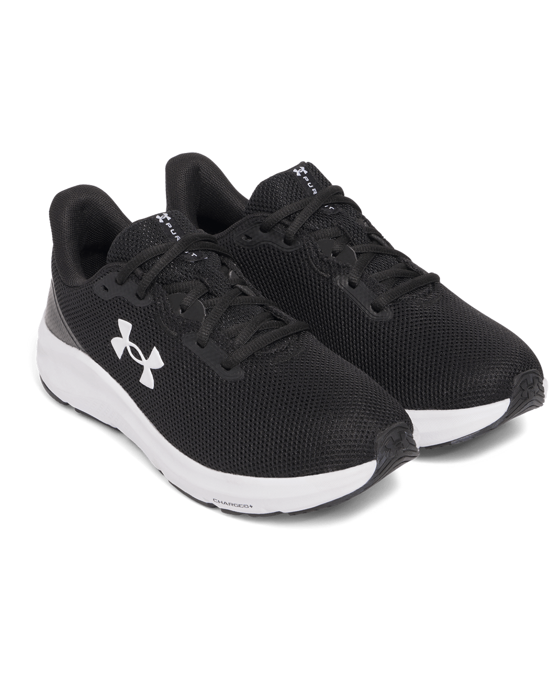 Under Armour Footwear Womens UA Charged Pursuit 4 - Black/Black/White
