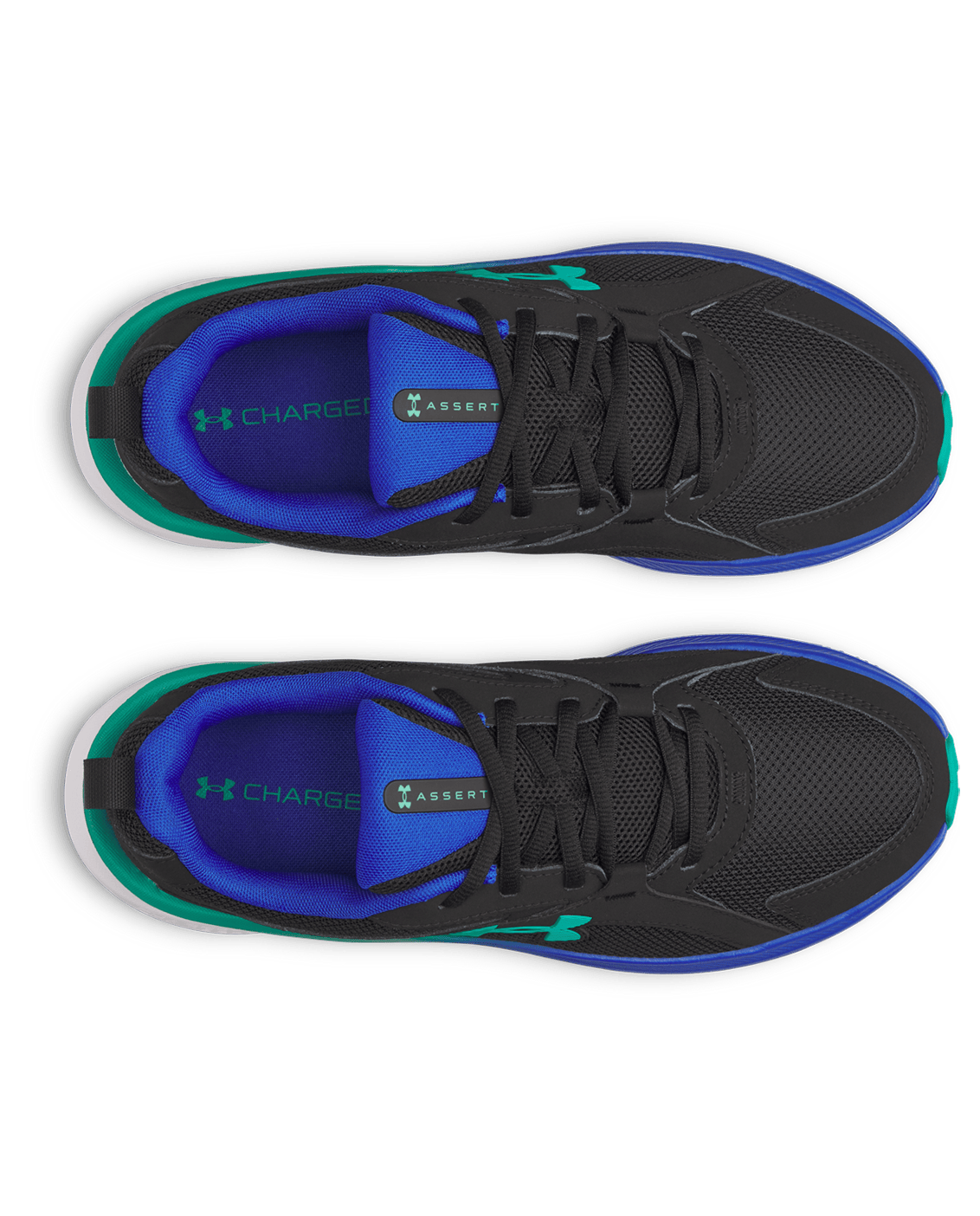 Under Armour Footwear Mens Assert 11 - Black/TeamRoyal/GeodeGreen