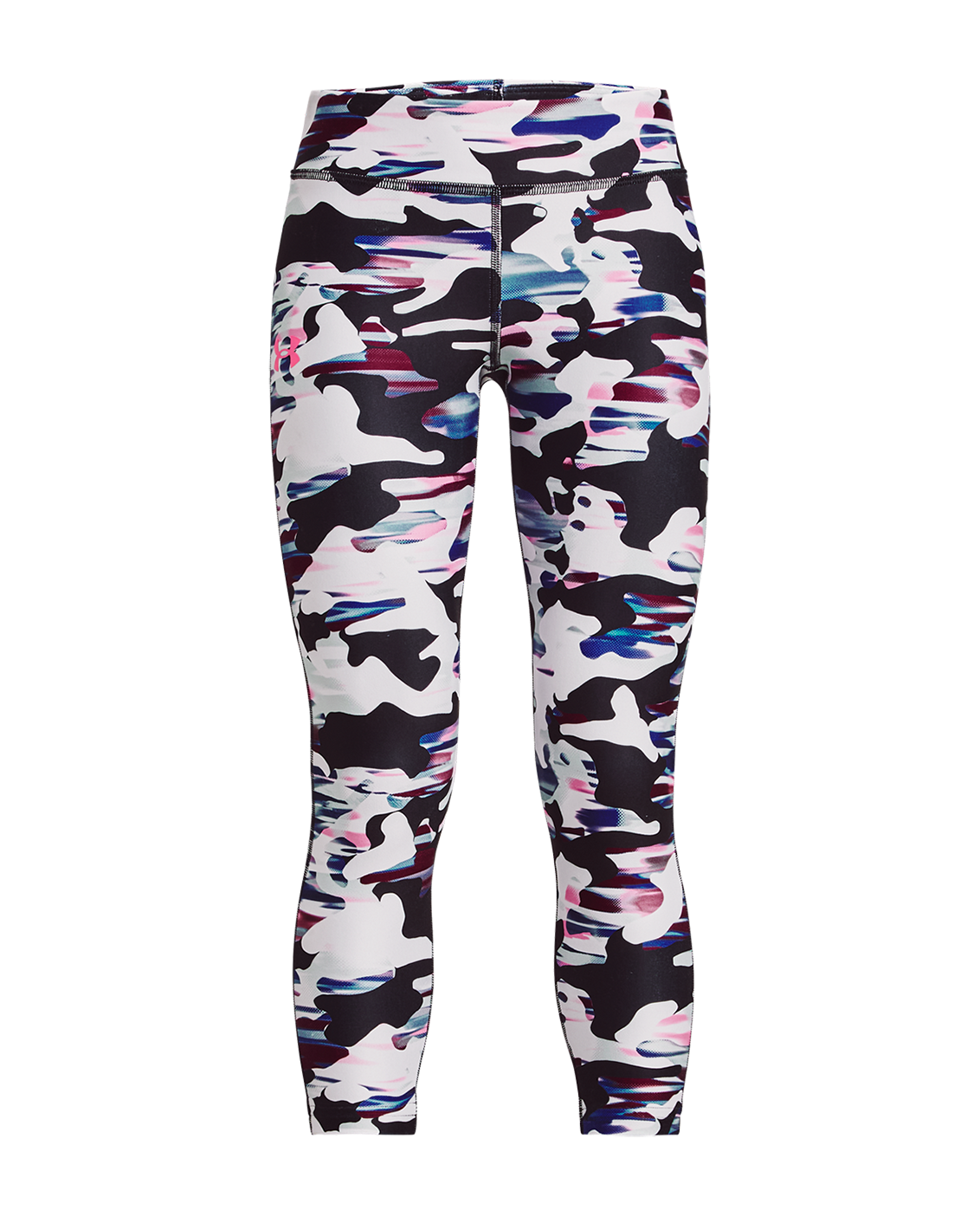 Under Armour Apparel White/Pink Punk/Pink Punk / YXS HeatGear® Armour Printed Girls' Ankle Crop