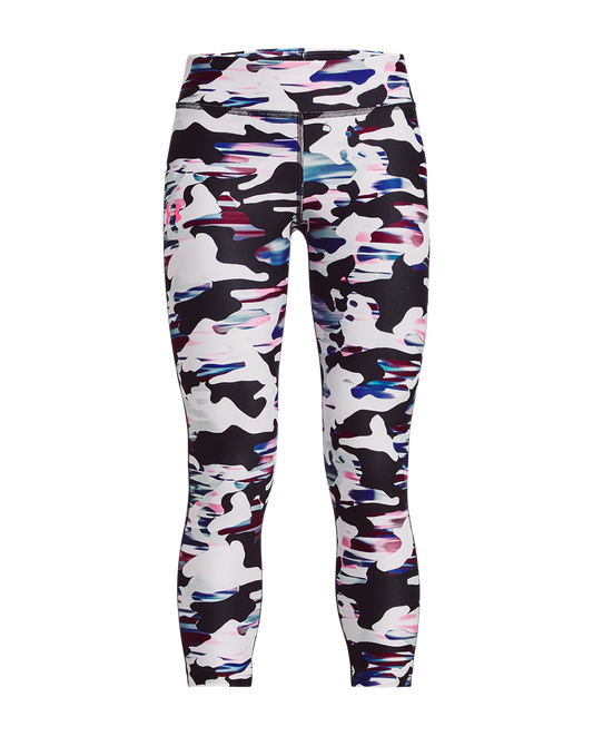Under Armour Apparel White/Pink Punk/Pink Punk / YXS HeatGear® Armour Printed Girls' Ankle Crop
