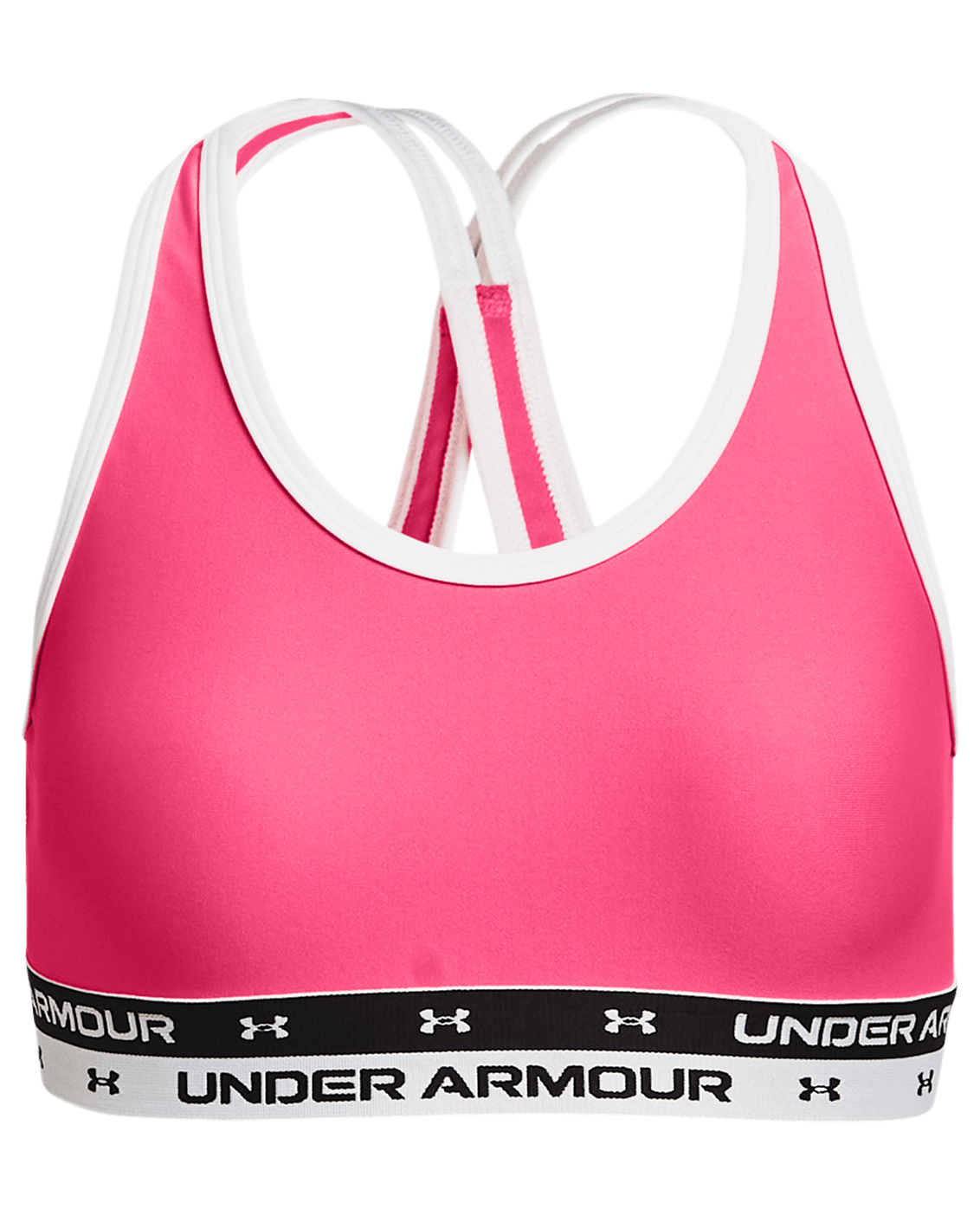 Under Armour Apparel Cerise/White / YSM UA Crossback Girls' Sports Bra