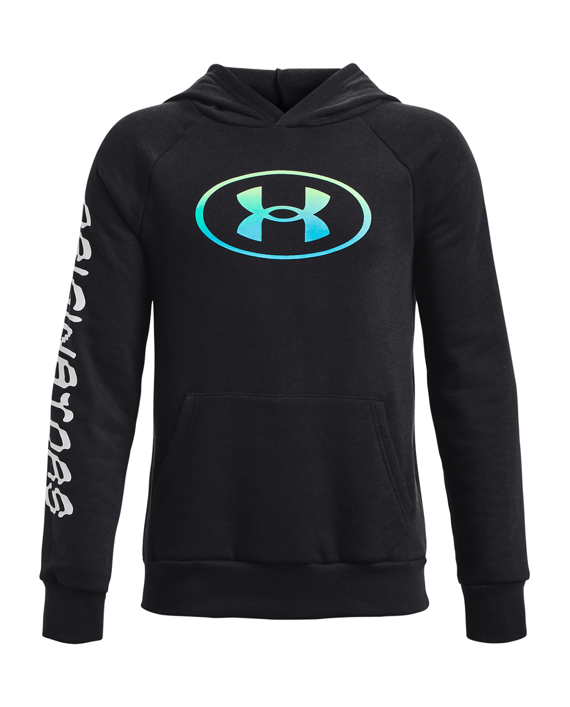 Under Armour Apparel Black/Phosphor Green / YSM Boys' UA Rival Fleece Wordmark Hoodie