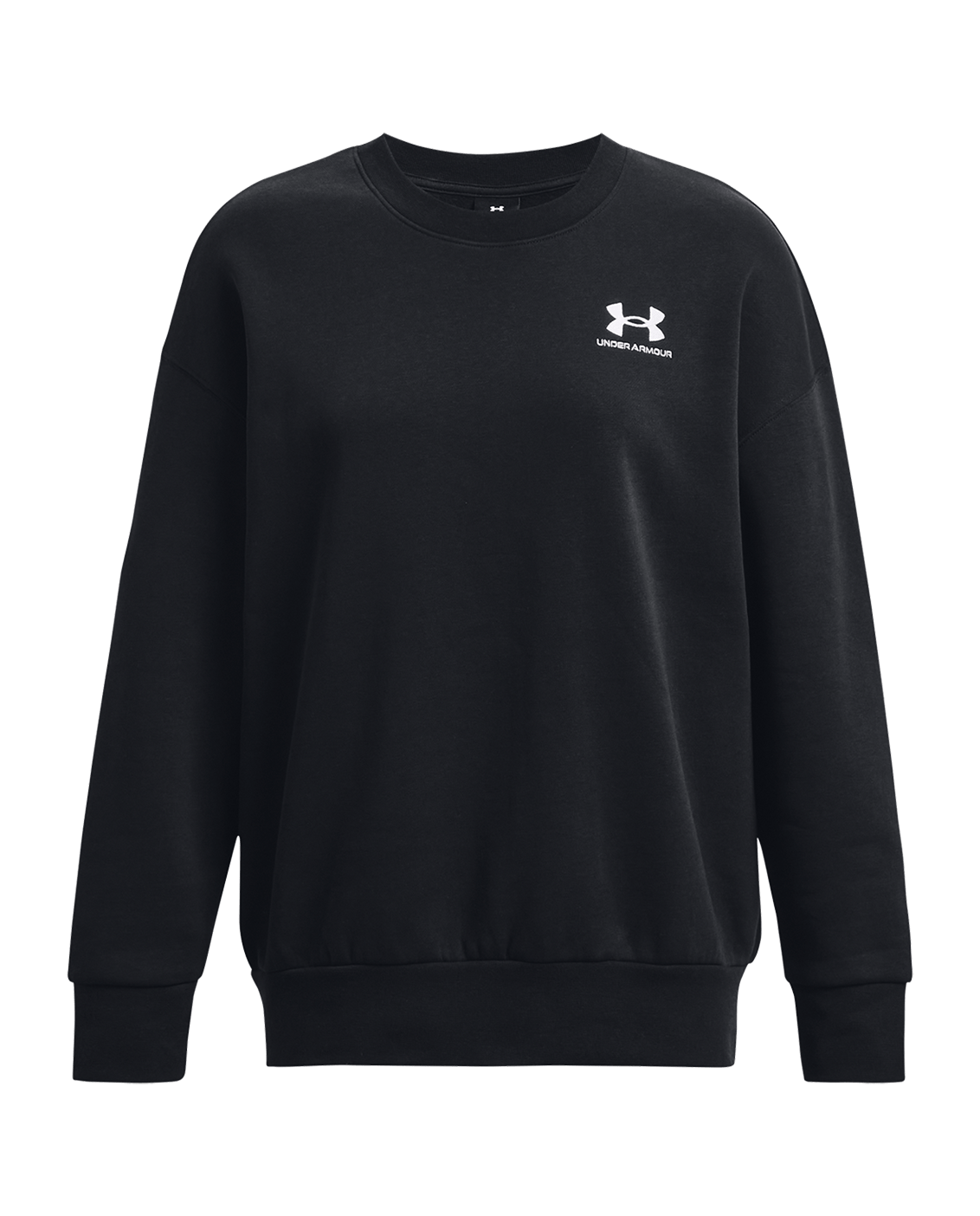 Under Armour Apparel Womens Essential Flc OS Crew - Black/White