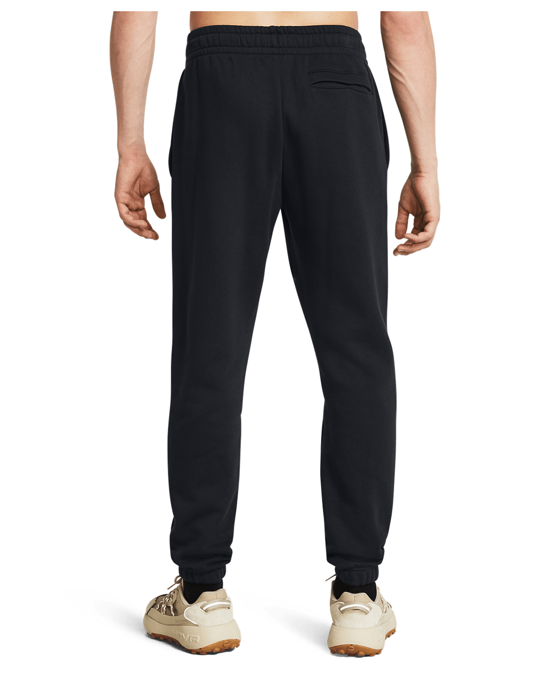 Under Armour Apparel Mens Essential Fleece Jogger - Black/White