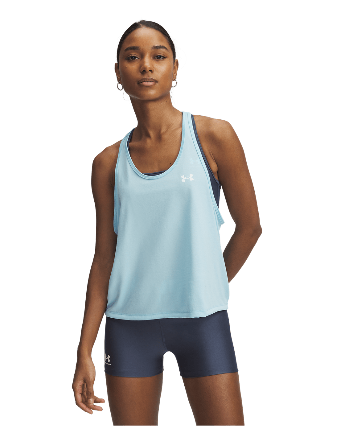 Under Armour Apparel Womens Tech Swing Tank - Stream/White