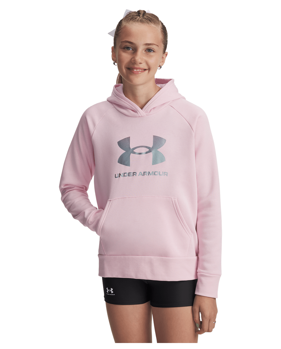 Under Armour Apparel UA Rival Fleece Shimmer Girls' Hoodie