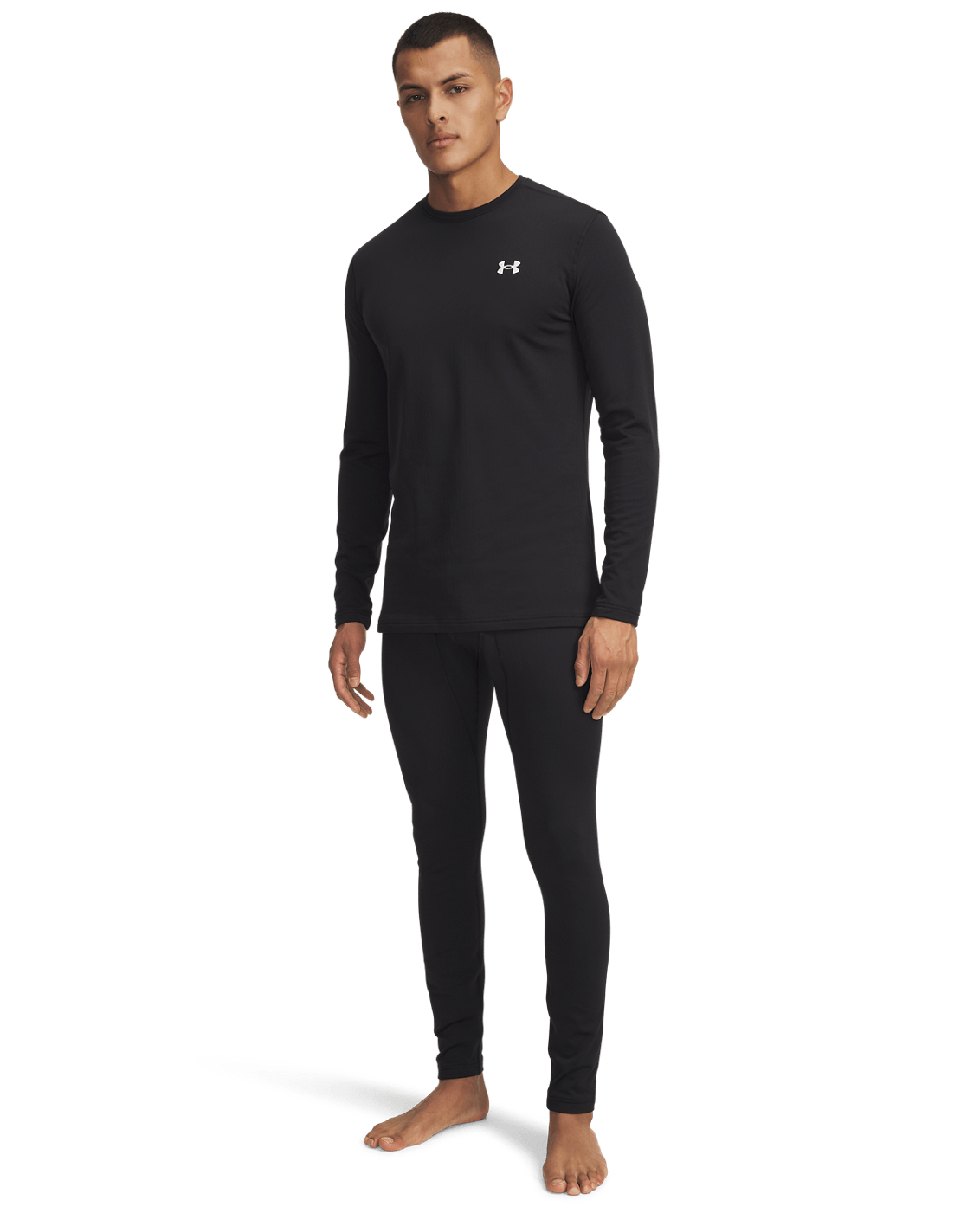 Under Armour Apparel Mens Packaged Base 2.0 Legging - Black/White