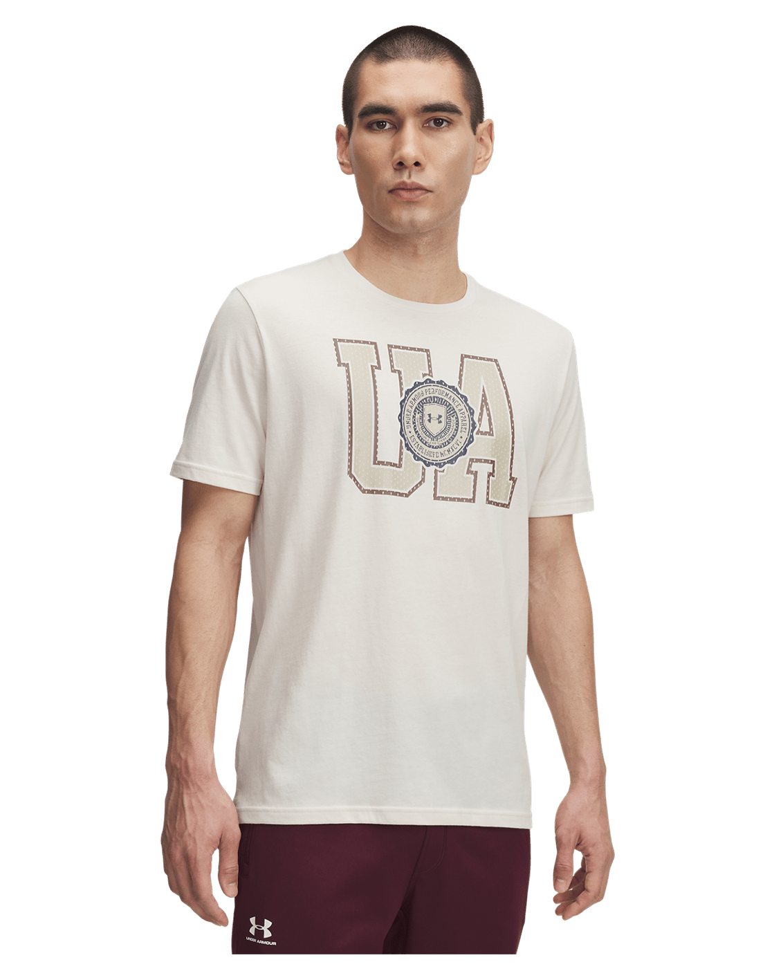 Under Armour Apparel UA College Crest Logo Men's Short Sleeve