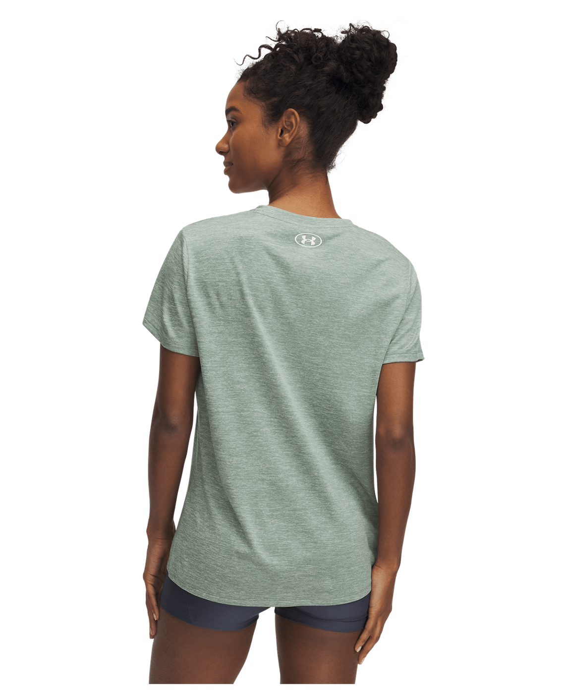Under Armour Apparel Womens Tech SSV- Twist - SilicaGreen/White