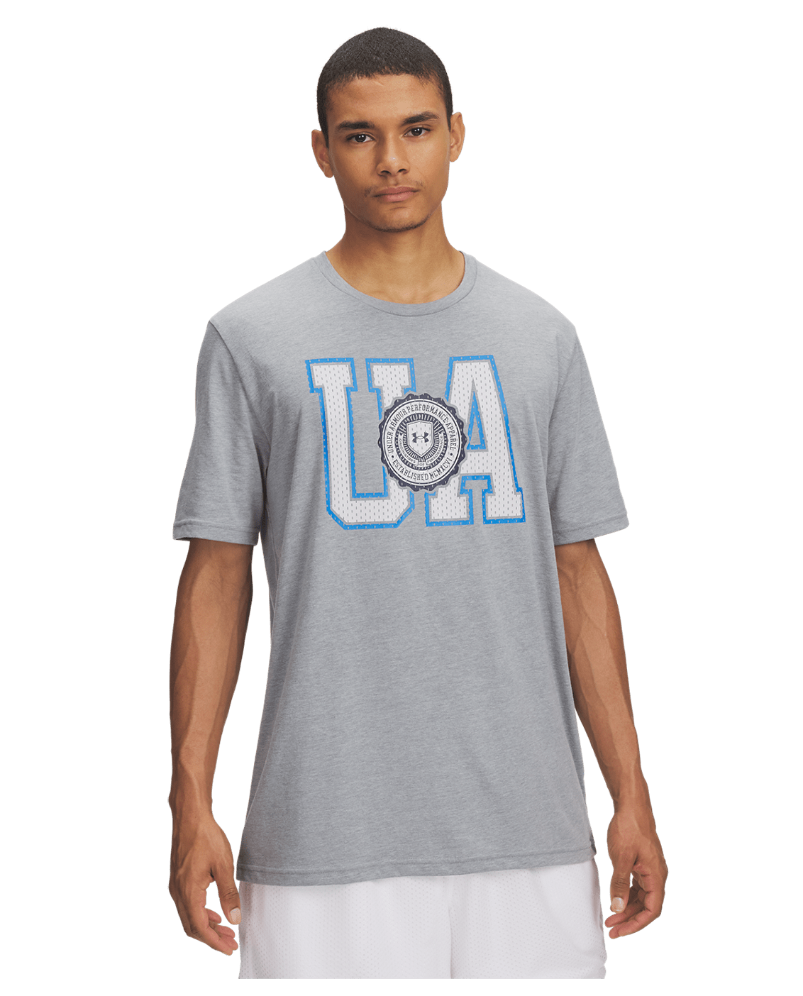 Under Armour Apparel UA College Crest Logo Men's Short Sleeve