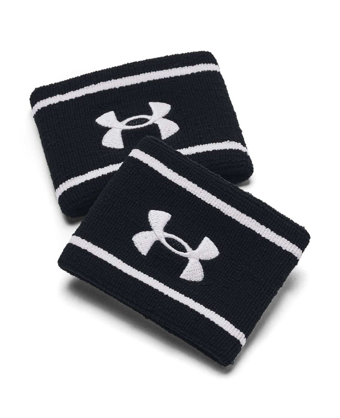 Under Armour Accessories Black/White/Black / OSFM Unisex UA Striped Performance Terry 2-Pack Wristbands