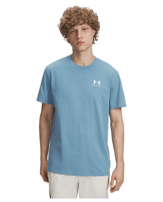 Under Armour Apparel Men's UA Logo Embroidered Heavyweight Short Sleeve