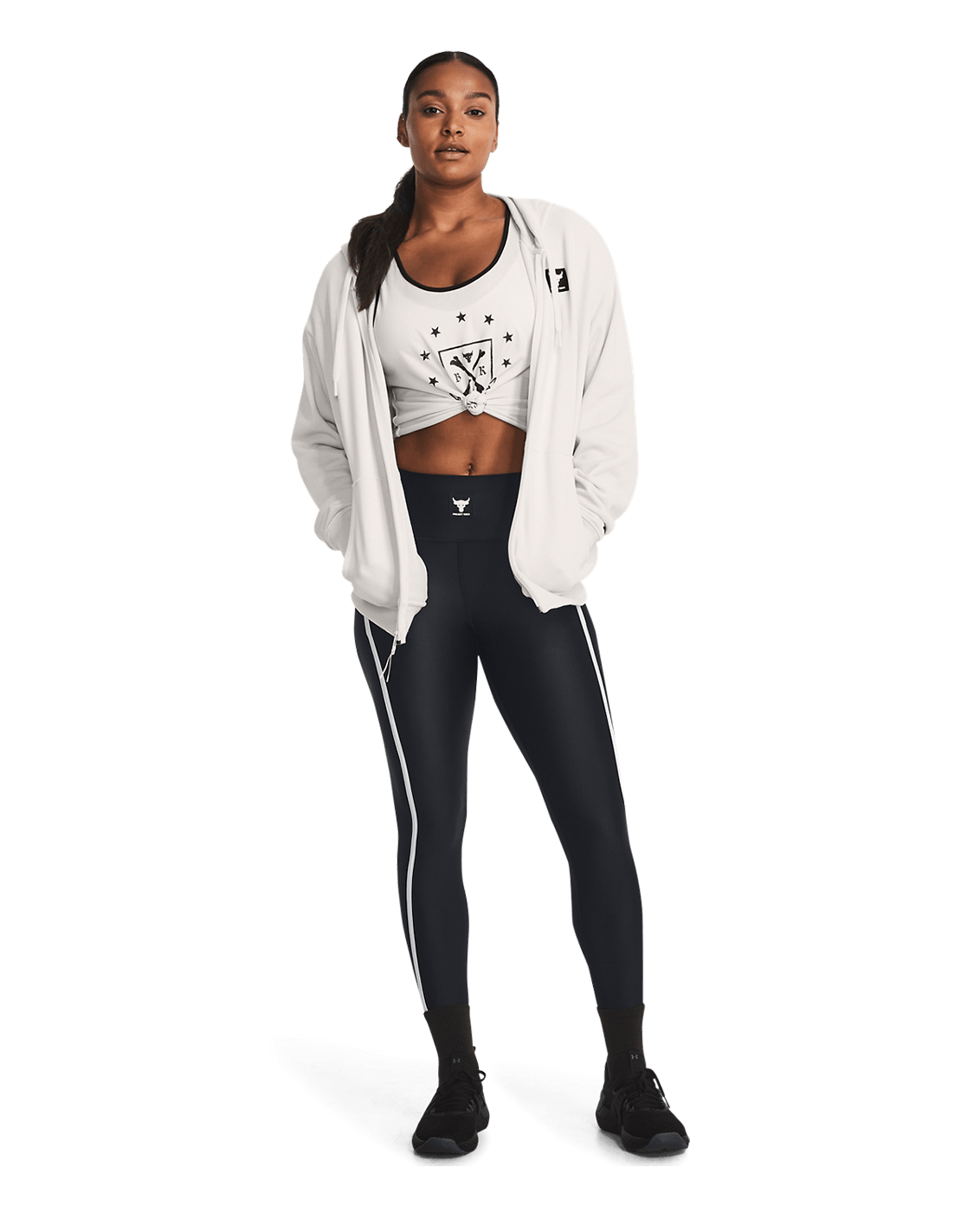 Under Armour Women's Project Rock Heavyweight Terry Oversized Full-Zip