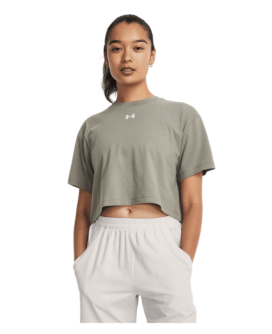 Under Armour Women's UA Crop Logo Short Sleeve