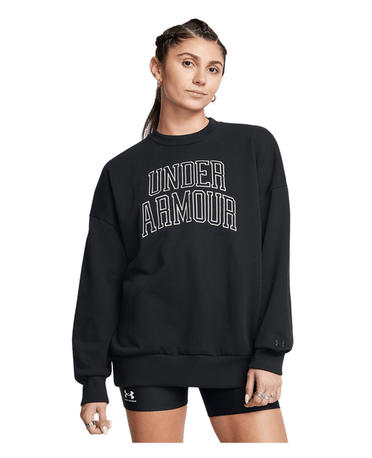 Under Armour Apparel Women's UA Icon Heavyweight Terry Oversized Crew