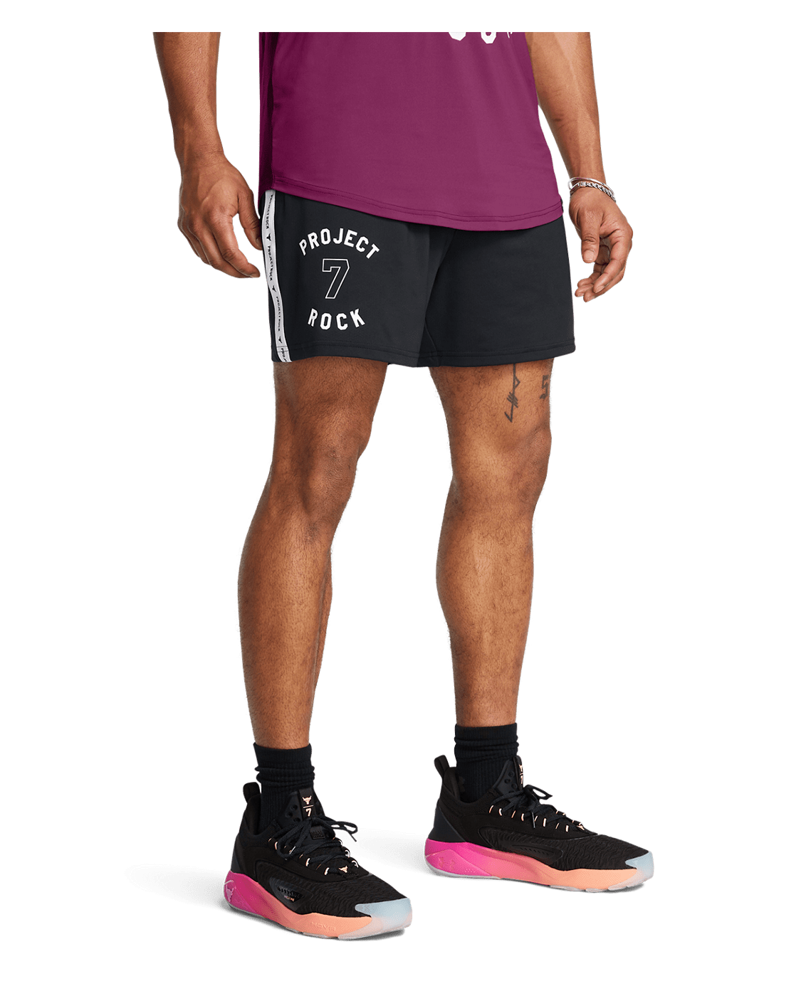 Men's Project Rock Mesh Badge Of Honor Shorts