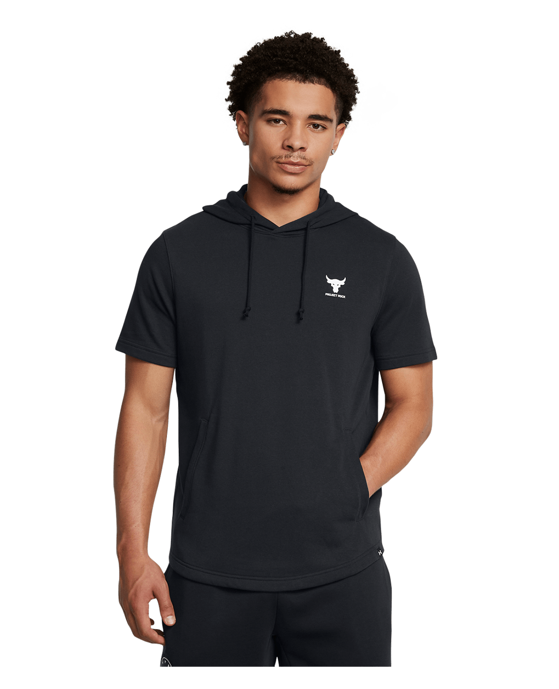 Under Armour Apparel Men's Project Rock Terry Short Sleeve Hoodie