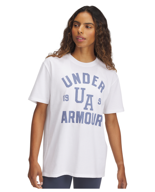 Under Armour Apparel Women's UA Heavyweight Oversized Collegiate Short Sleeve