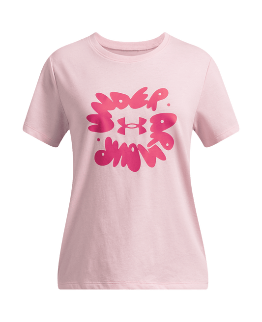 Under Armour Apparel Girls' UA Bubble Wordmark Short Sleeve