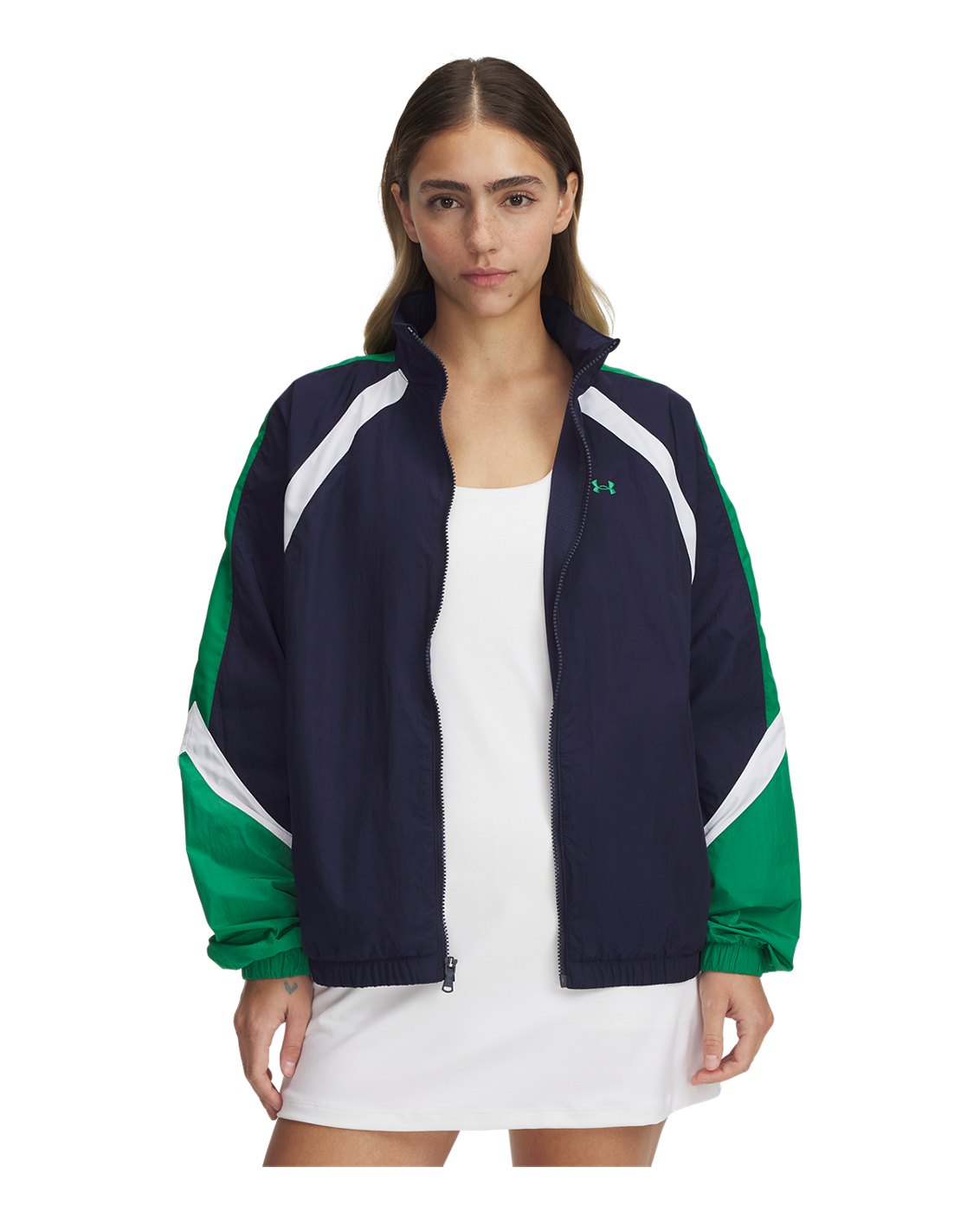 Under Armour Apparel Women's UA Icon Crinkle Track Jacket