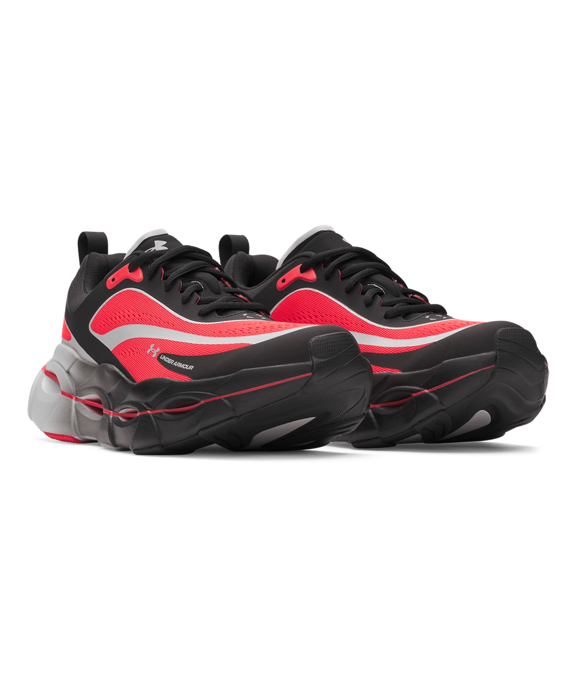 Under Armour Footwear Mens Halo Racer - Black/RacerRed/DistantGray