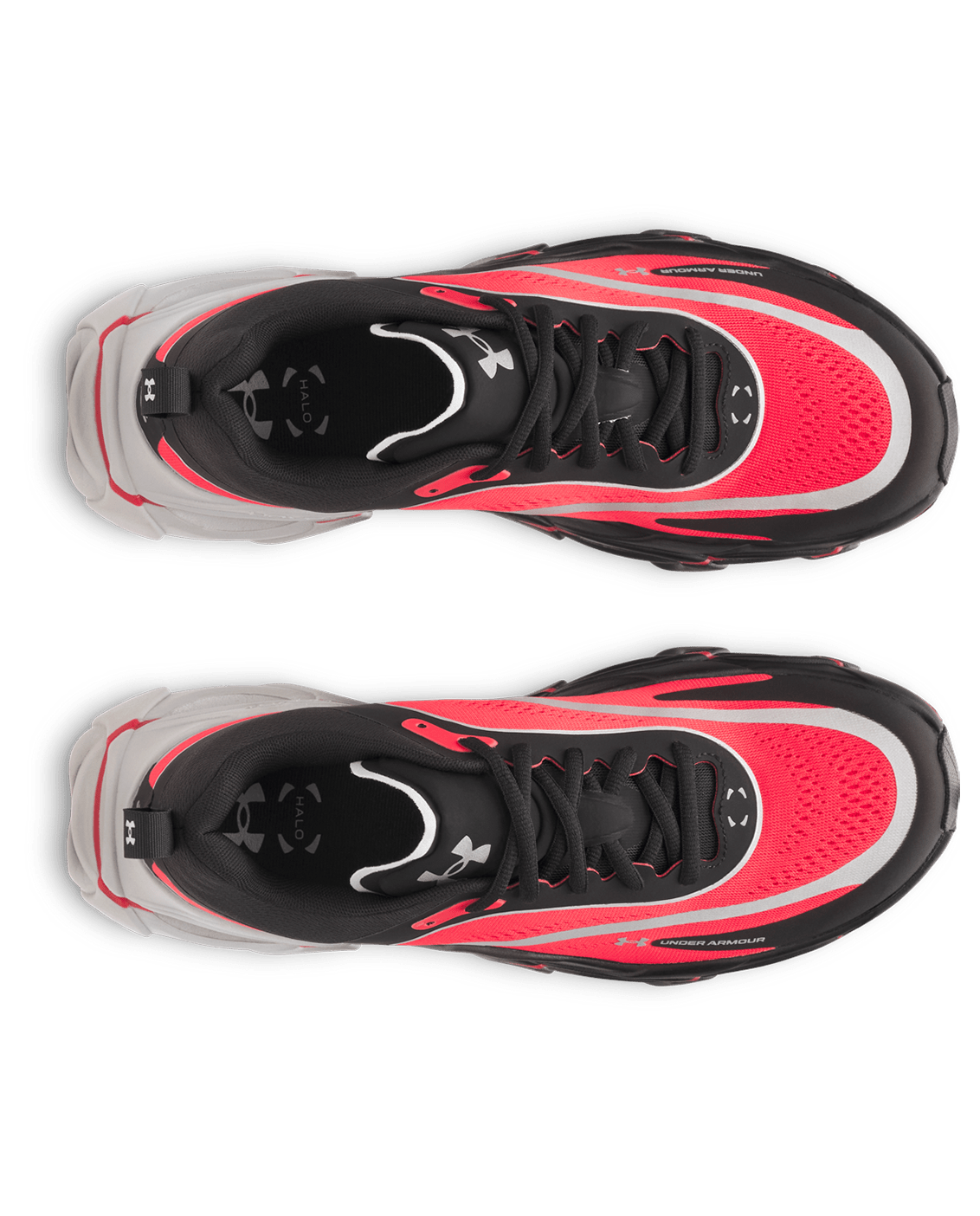 Under Armour Footwear Mens Halo Racer - Black/RacerRed/DistantGray