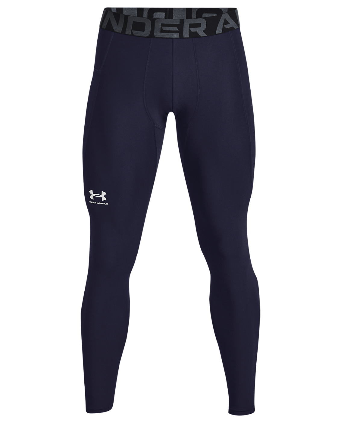 Under Armour Apparel Mens HG Armour Leggings - Midnight Navy/White
