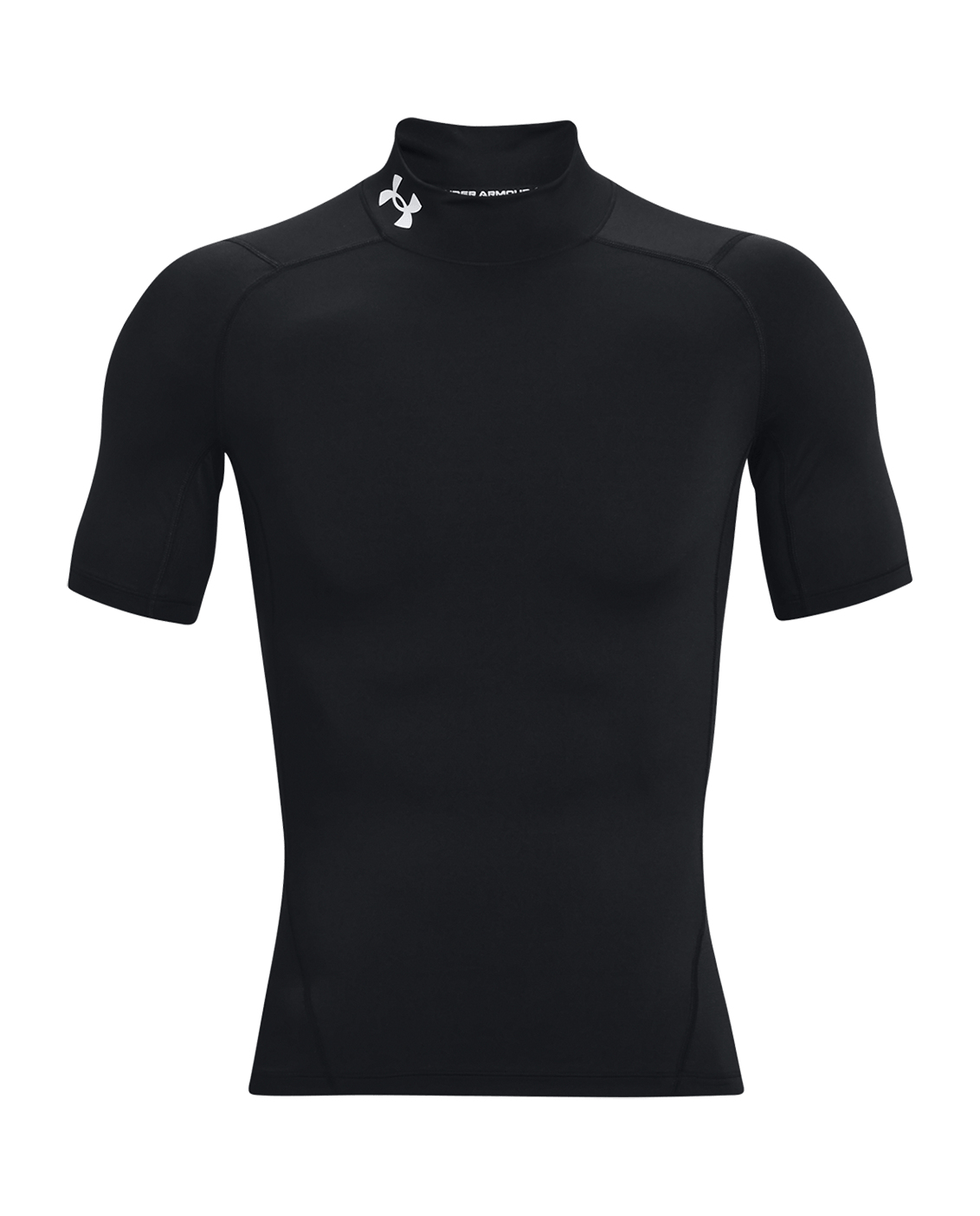 Under Armour Apparel Mens HG Armour Comp Mock SS - Black/White