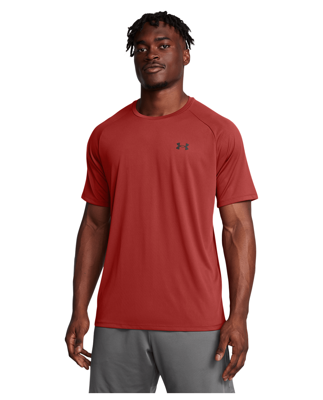 Under Armour Apparel Mens Tech SS Tee 2.0 - EarthenOrange/Black