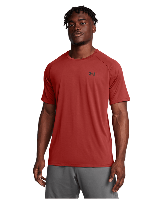Under Armour Apparel Mens Tech SS Tee 2.0 - EarthenOrange/Black