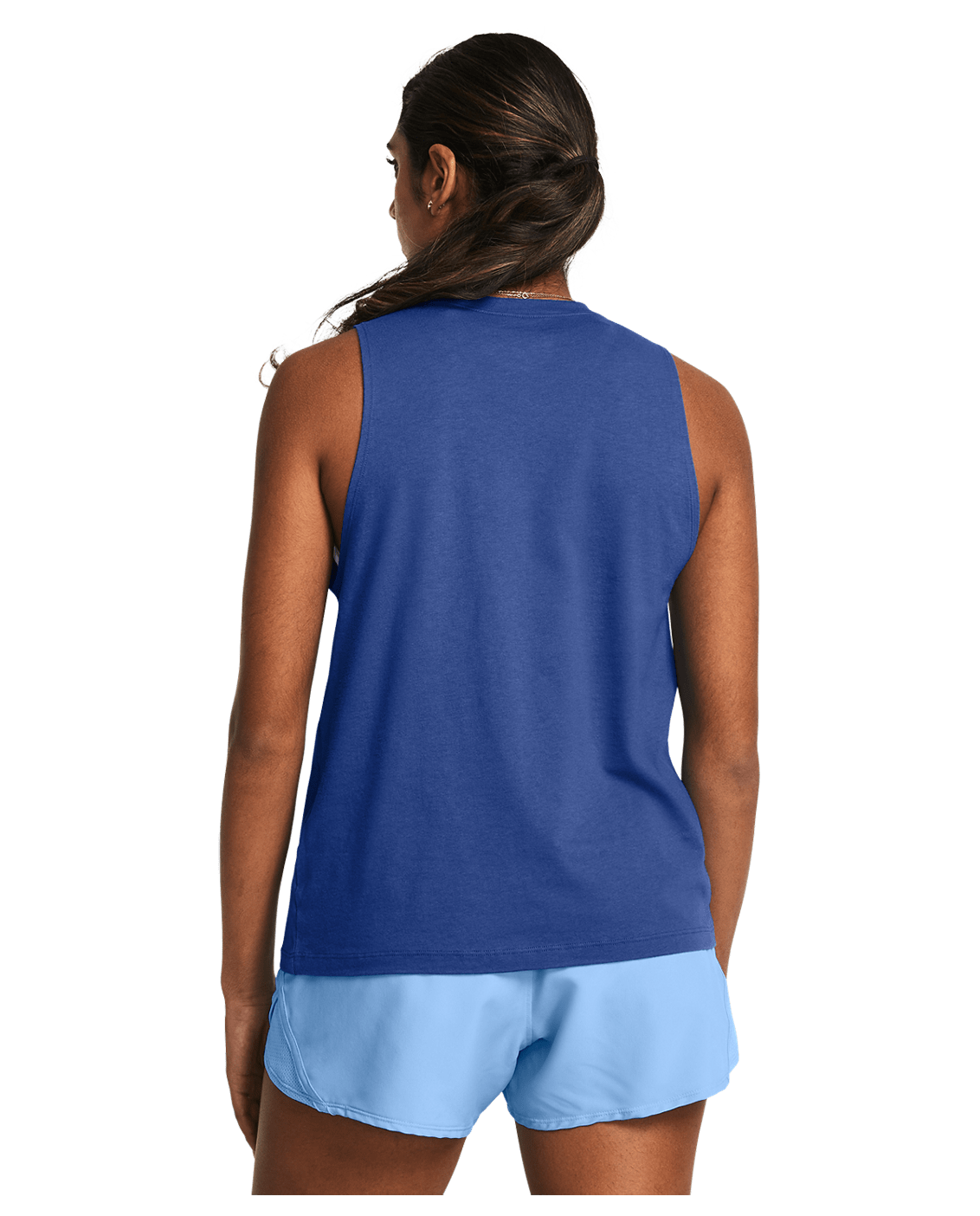 Under Armour Apparel Womens Sportstyle Graphic Tank - TechBlue/White