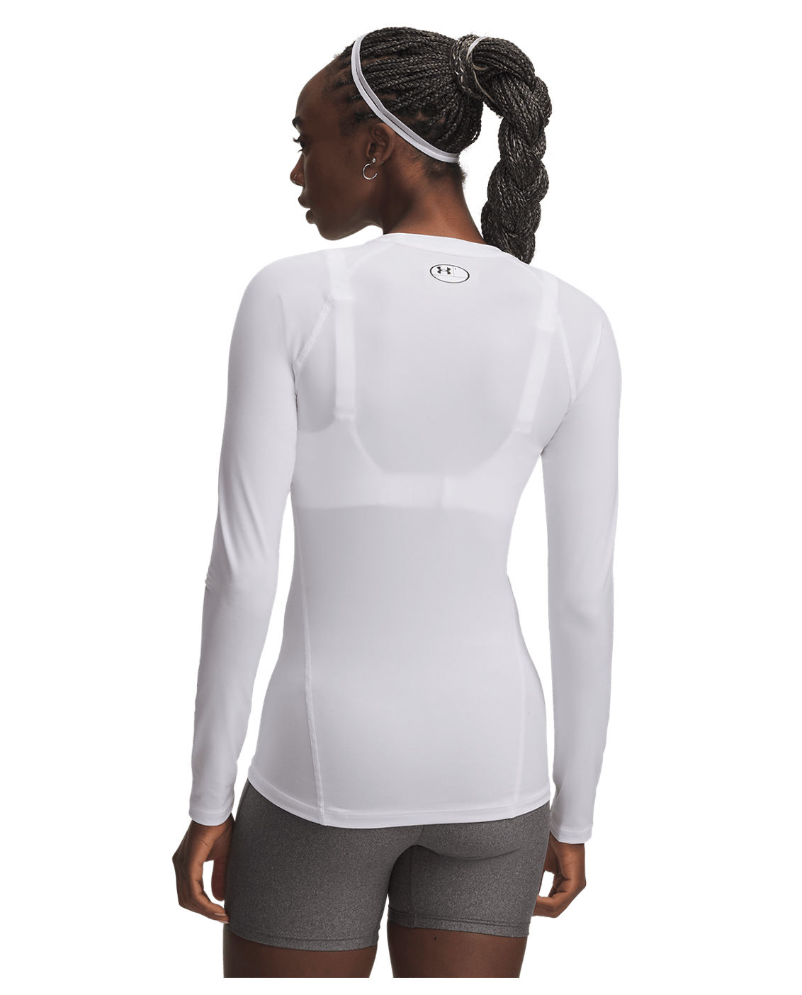 Under Armour Womens HG Authentics Comp LS - White/HaloGray