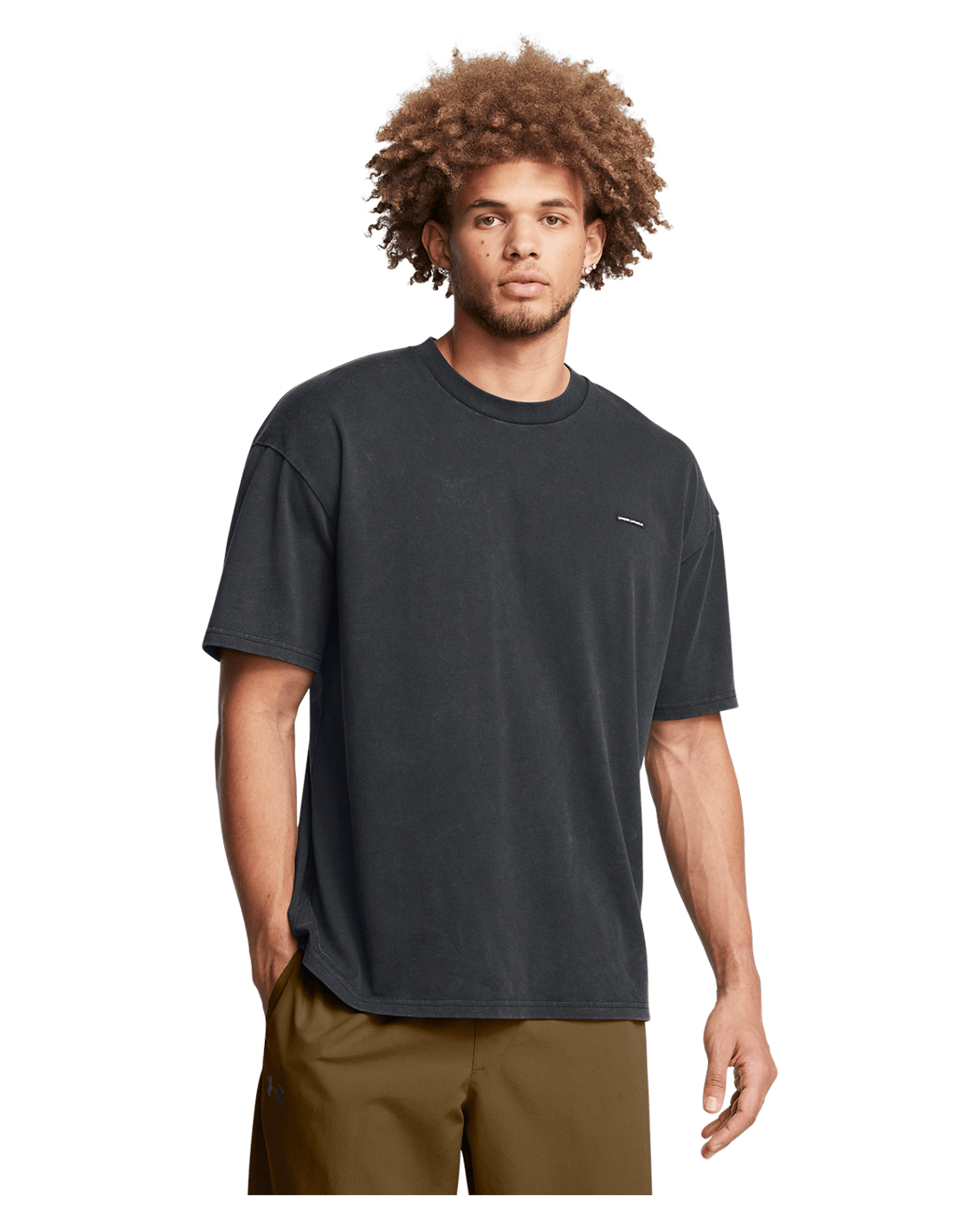 Under Armour Apparel UA Heavyweight Logo Wash Men's Oversized Short Sleeve