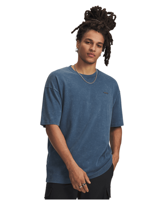 Under Armour Apparel UA Heavyweight Logo Wash Men's Oversized Short Sleeve