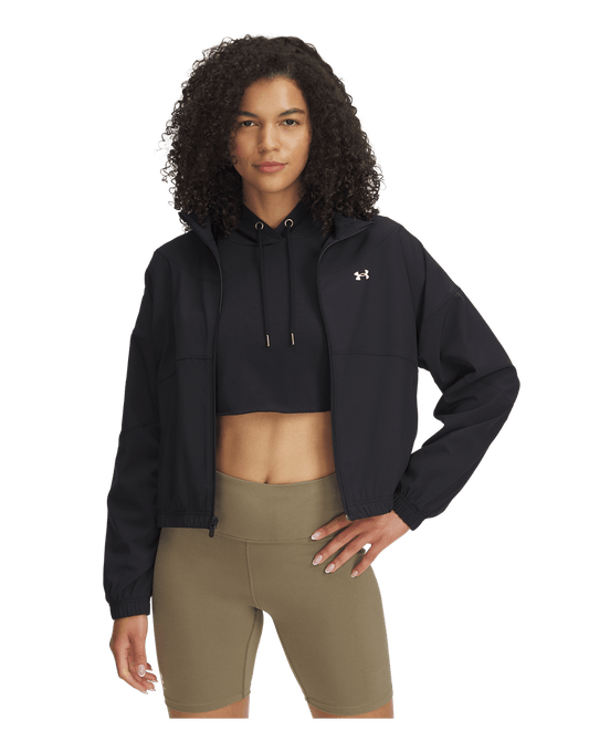 Under Armour Apparel Womens UA Rival Woven Jacket - Black/White