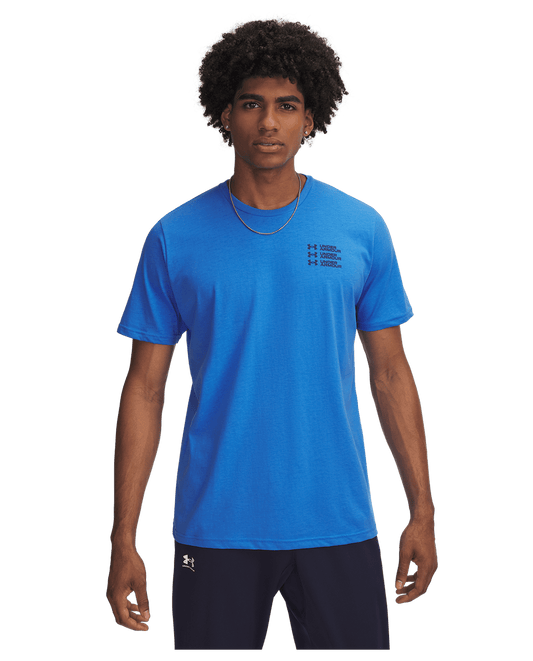 Under Armour Apparel UA Triple Stack Left Chest Logo Men's Short Sleeve