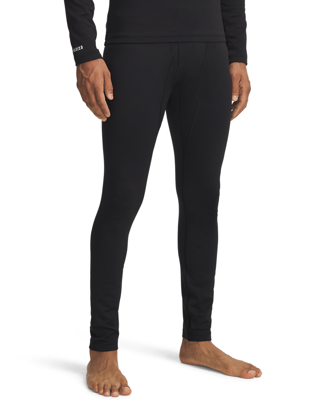 Under Armour Apparel Mens Packaged Base 2.0 Legging - Black/White