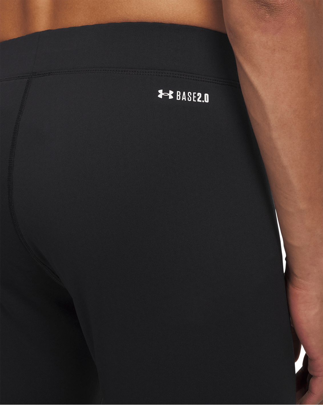 Under Armour Apparel Mens Packaged Base 2.0 Legging - Black/White