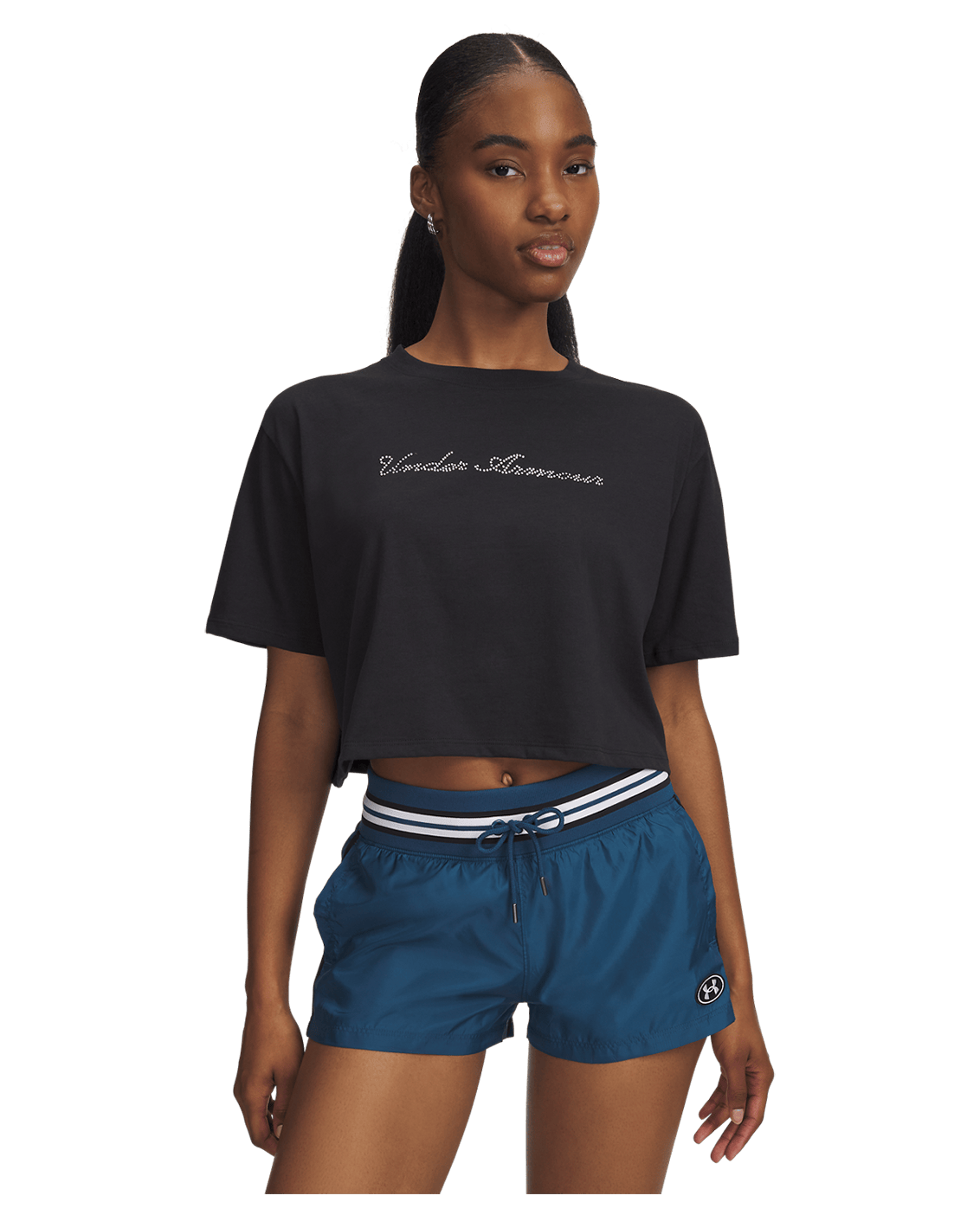 Under Armour Apparel UA Wordmark Women's Crop Short Sleeve