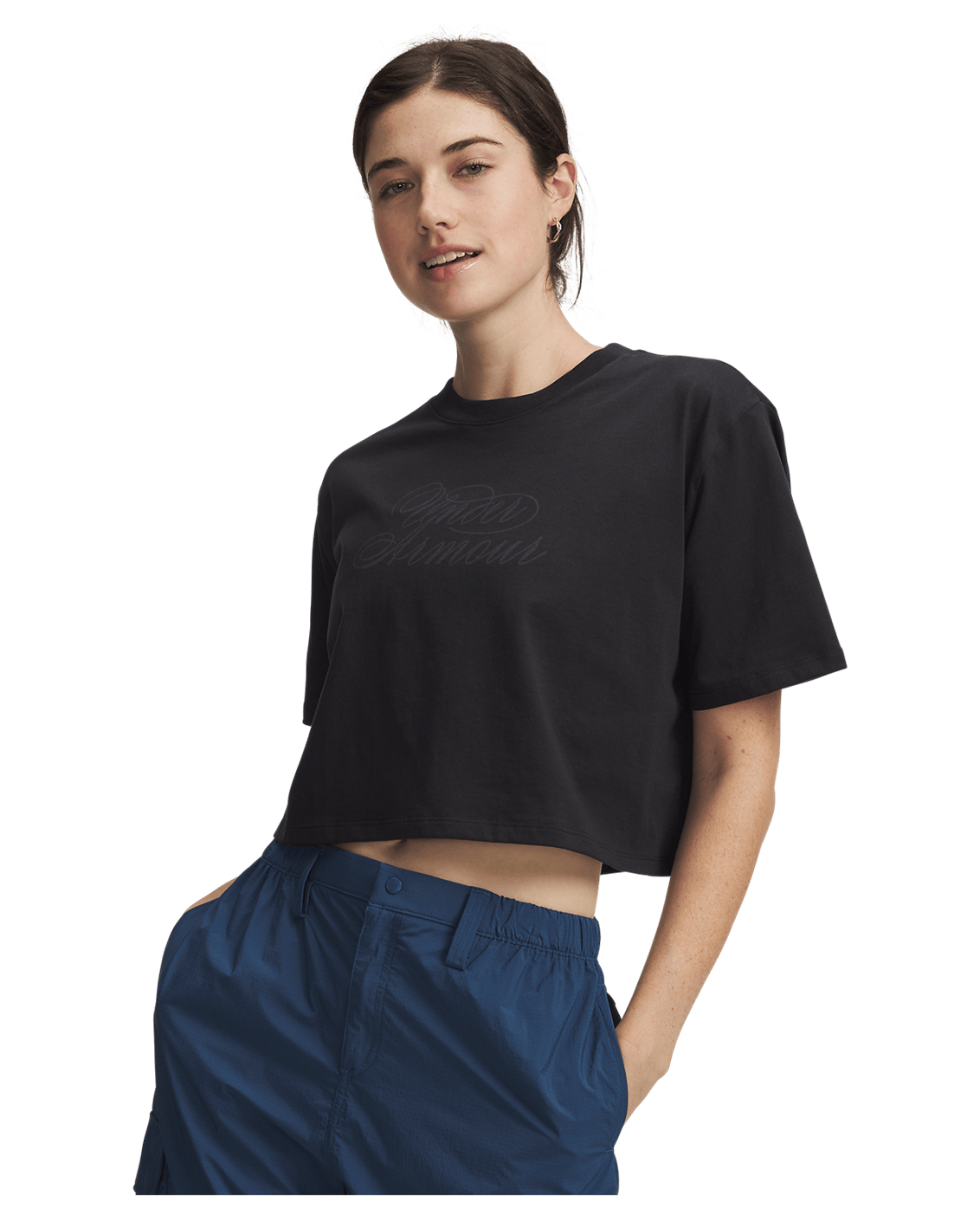 Under Armour Apparel UA W SCRIPTHEART CROP SS